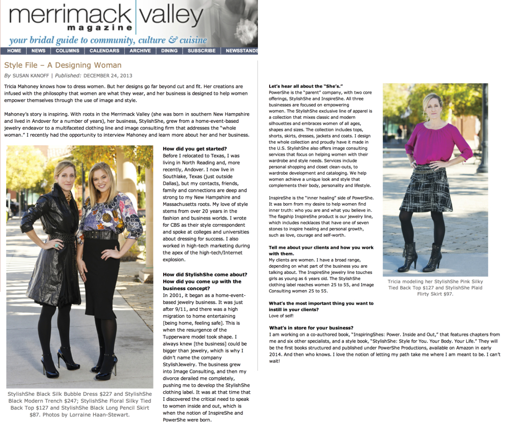 Merrimack Valley Magainze Feature Jan 2014